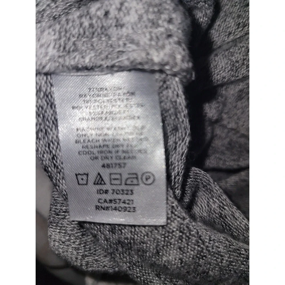 Lou & Grey Womens XS Grey‎ Marled V-Neck Knit Tunic Sweater Side Slit oversized